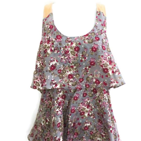 SiLK Body Policy Dress Floral T Back Exposed Zipper XS - Picture 2 of 9